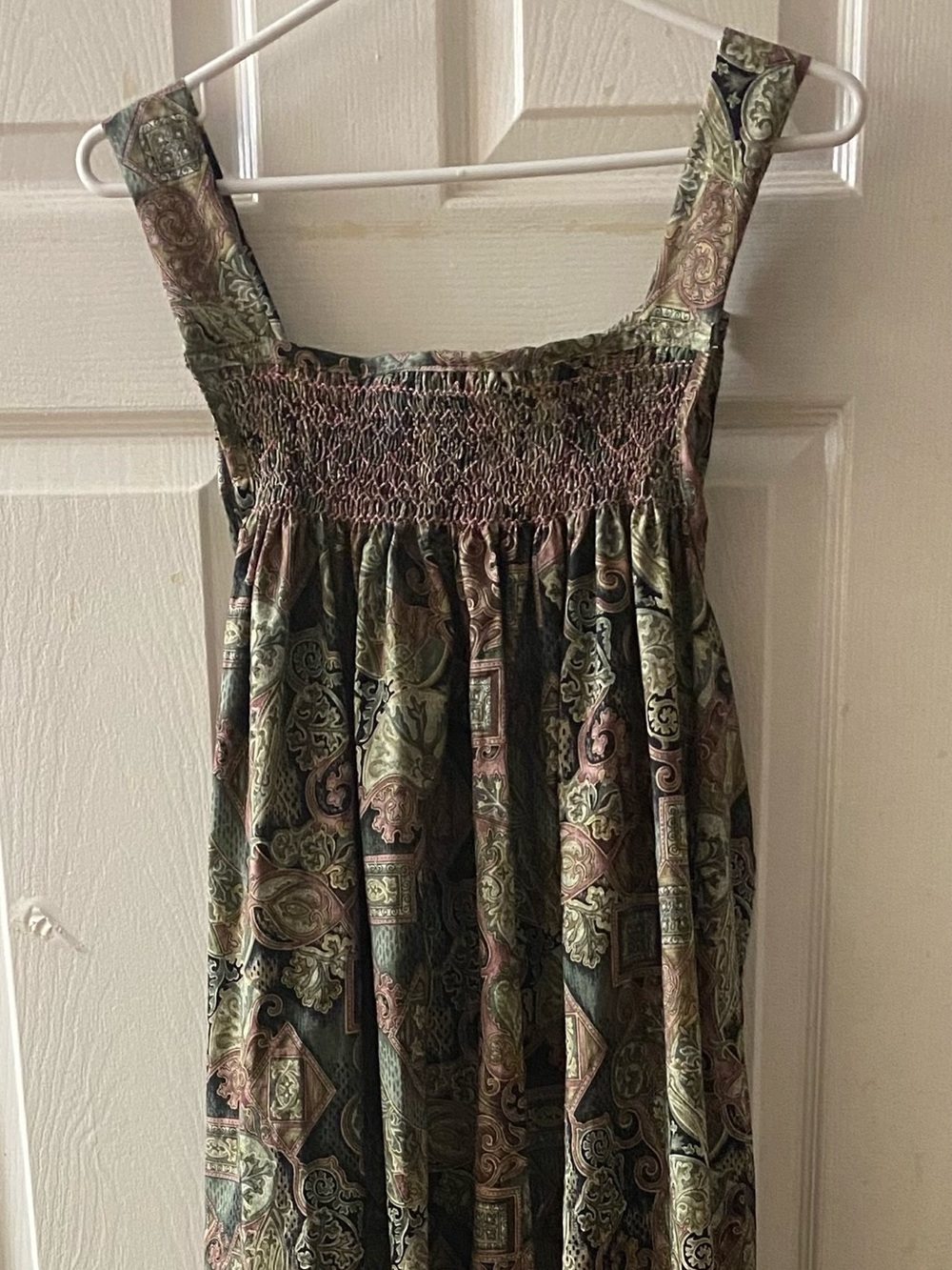 Smocked Cotton Gown - Tall